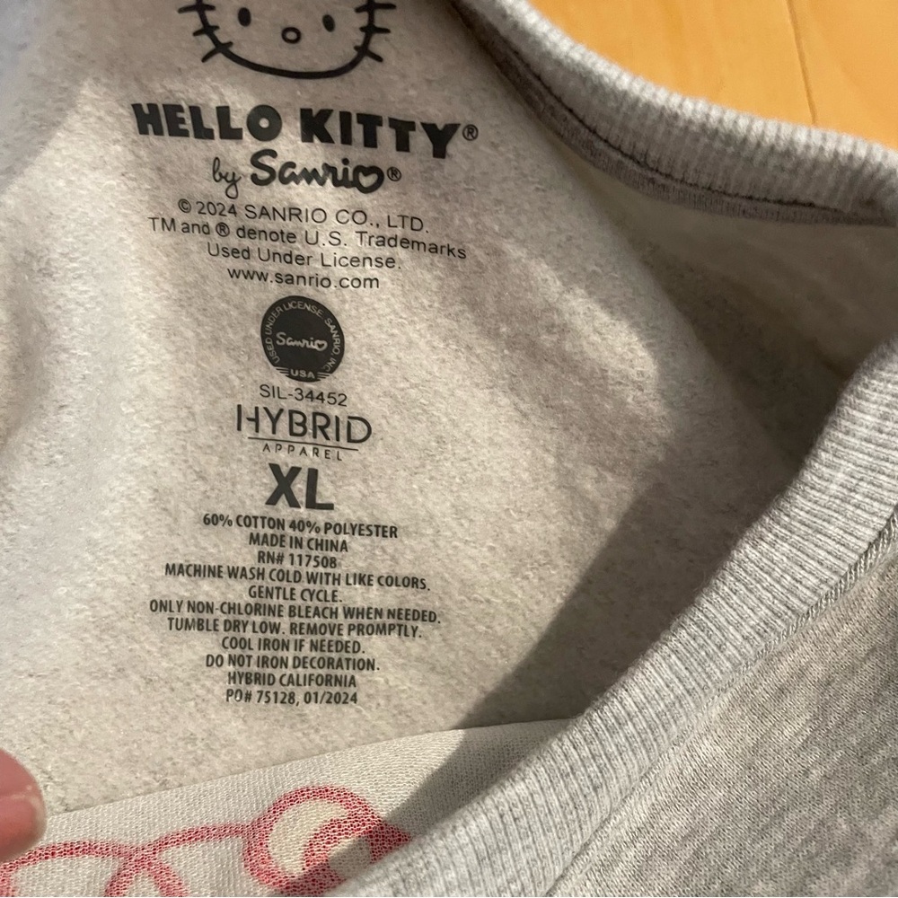 NWOT hello kitty gray sweatshirt - Picture 9 of 9